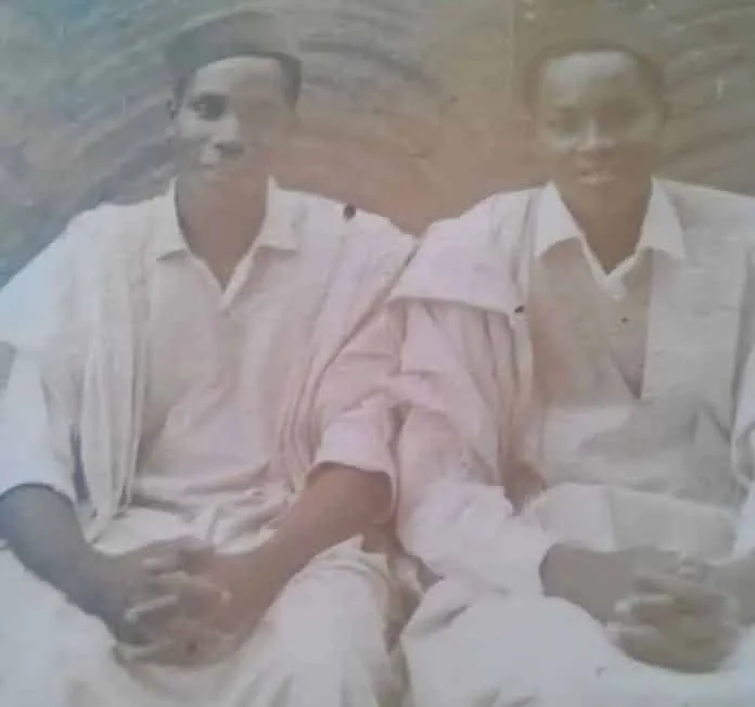 Young Muhammadu Buhari alongside his friend.