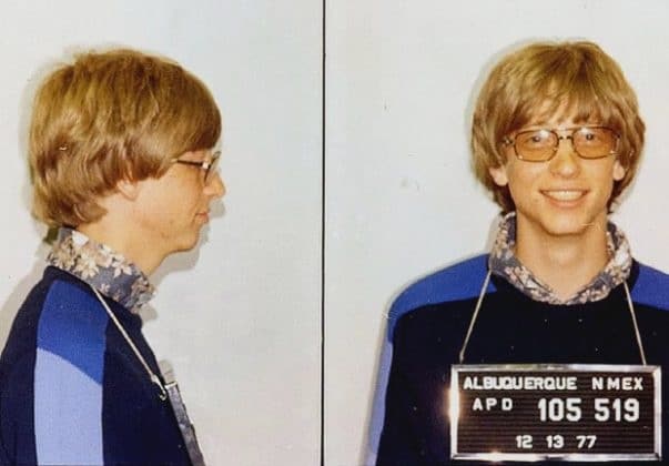 You wont believe it! Bill Gates was once arrested for driving without a valid driver's license.