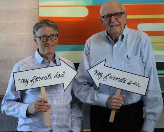 Bill Gates shows off his father, William H. Gates Sr.