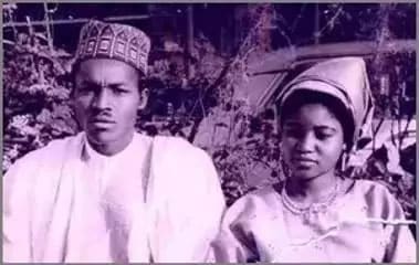 A rare image of Safinatu and Buhari.