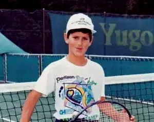 Young Novak Djokovic as a kid.