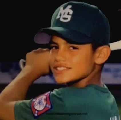 As a child, young Roman played baseball a lot.
