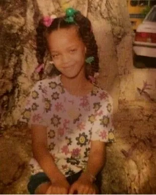 This is Rihanna in her childhood years.