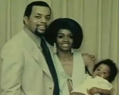 Nicki Minaj as a kid, together with her Dad and Mum.