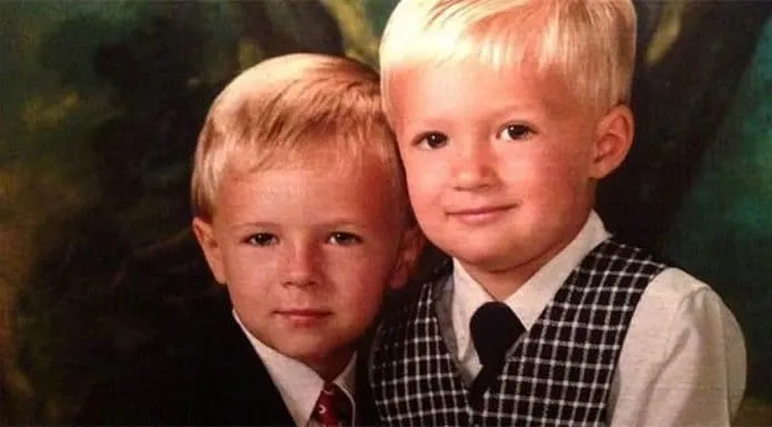 Jordan (left) pictured with his younger brother Steven.
