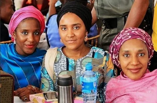 From left to right: Halima, Fatima and Mariya Dangote.