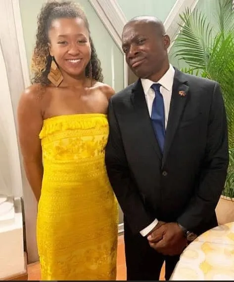 Naomi with her father Leonard Francois.