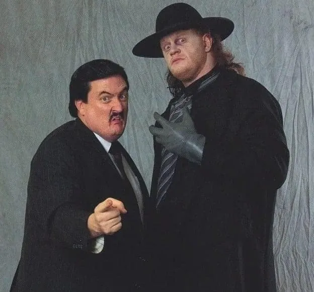 The Undertaker with his manager Paul Bearer in 1990. Credits: Reddit.