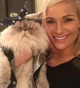 Natalya Neidhart with her Favourite Cat 2pawz Makaveli.