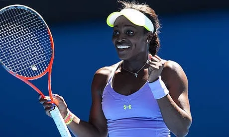 The surprised expression on Sloane Stephens' face when she defeated