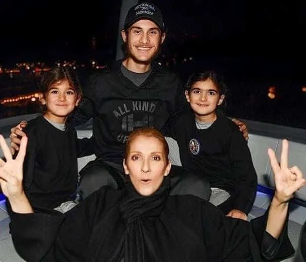 Latest Photo of Celine Dion with her 3 sons.