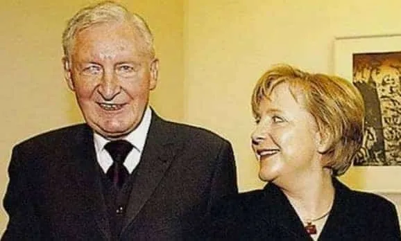 Angela Merkel with Father Horst.