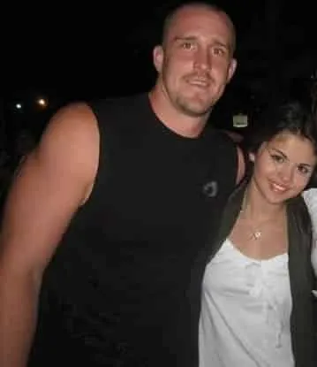 Selena Gomez with her step-dad Teefey.