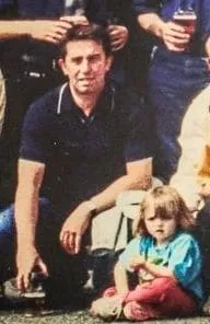 A rare photo of little Maisie Williams with her father Gary Williams.