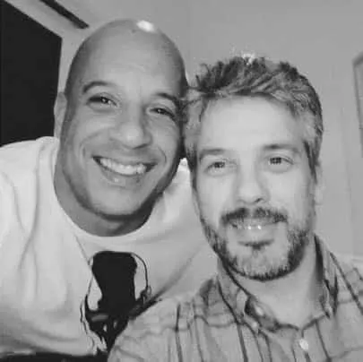 Vin Diesel with twin brother Sinclair.