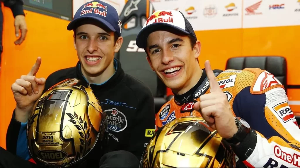 Marc Marquez with his younger brother Alex.