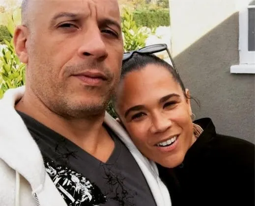Vin Diesel with maternal half-sister Samantha.