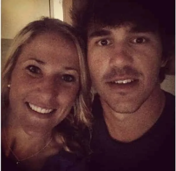 Brooks Koepka with his first known girlfriend Becky Edwards.