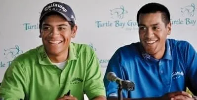 Tony Finau with younger brother Gipper.