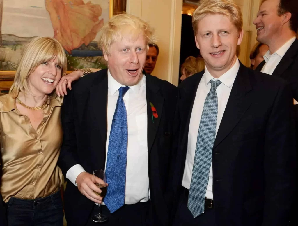 Boris Johnson with sister Rachel and brother Joseph.