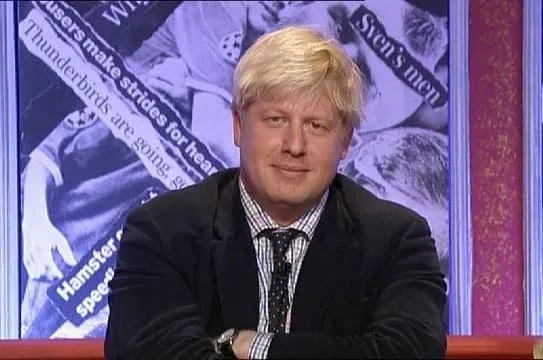 Boris Johnson on the popular political comedy show Have I Got News For You.