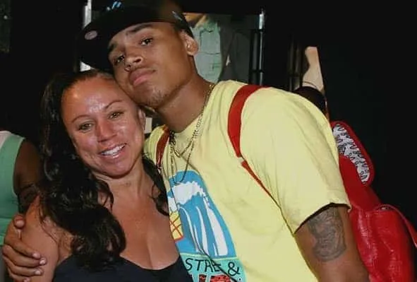 Chris Brown with his mother Joyce.