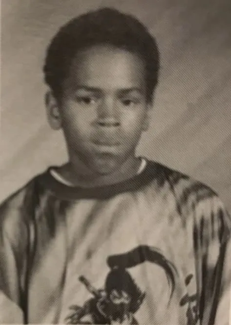 Chris Brown as a high school student.