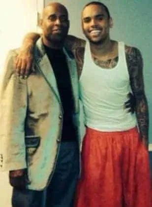 Chris Brown with his father Clinton.