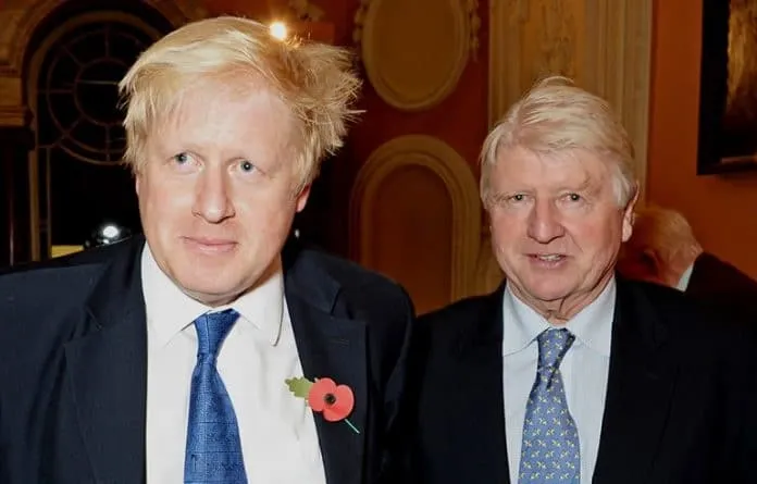 Boris Johnson with his father Stanley.