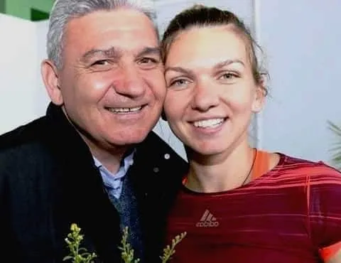 Simona Halep with her father Stere Halep.