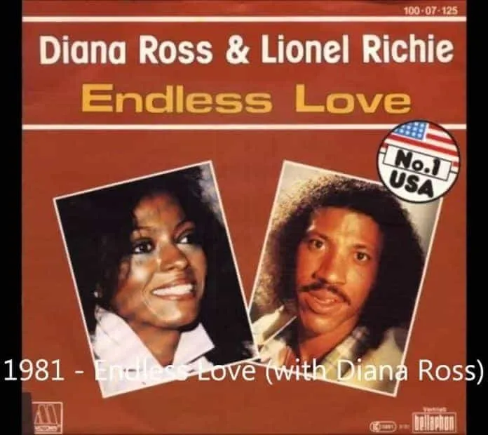 A rare photo of "Endless Love" track cover.