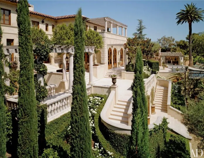 A sectional view of Lionel Richie's house in Beverly Hills.