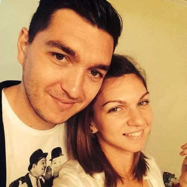 Simona Halep with her brother Nicolae.