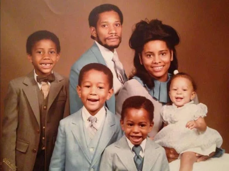 John Legend Childhood Years - He is pictured alongside members of his loving family.