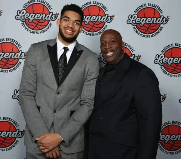 Karl-Anthony Towns with his father, Karl Towns Sr.