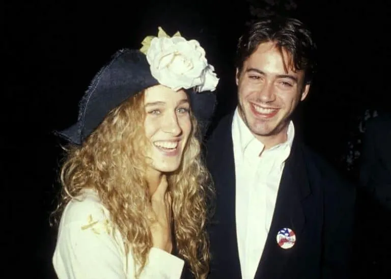 Robert Downey Jr pictured with his ex-girlfriend, Sarah Jessica Parker.
