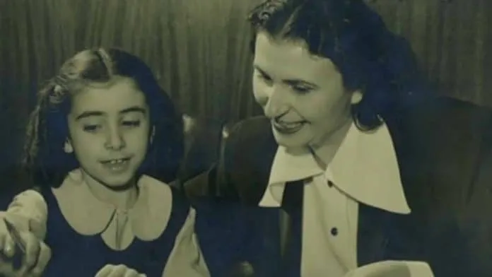 Childhood Photo of Nancy Pelosi with her mother Annunciata. Image Credit: DailyMail.