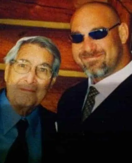 Bill Goldberg having a good corporate time with his father Jed Edwin Goldberg.