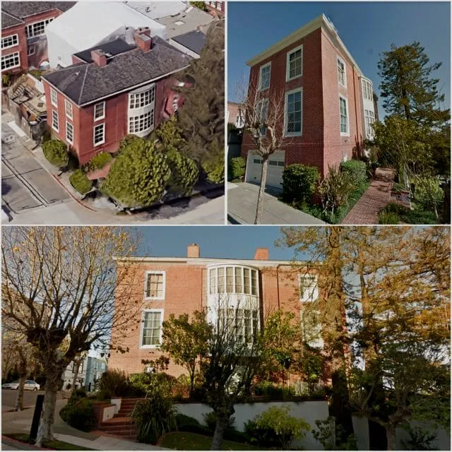 Aerial and sectional views of Nancy's house in San Francisco. Image Credit: WealthyGorilla.