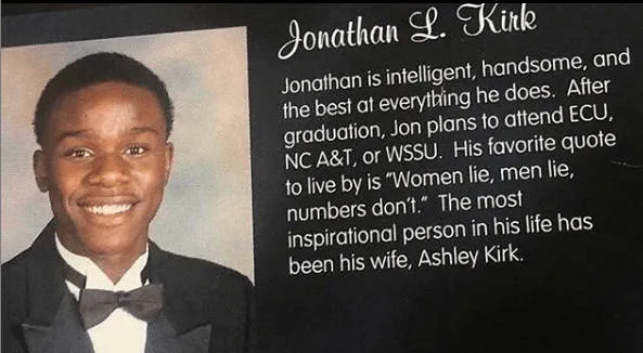 DaBaby's High School yearbook rose the rumours of him being married to Ashley Kirk. Photograph: Hiphopoverload.