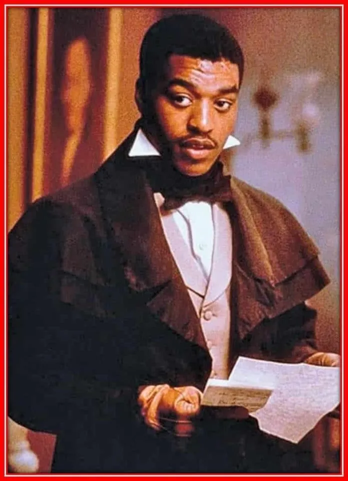 This is what he looked like in his debut Hollywood movie Amistad.
