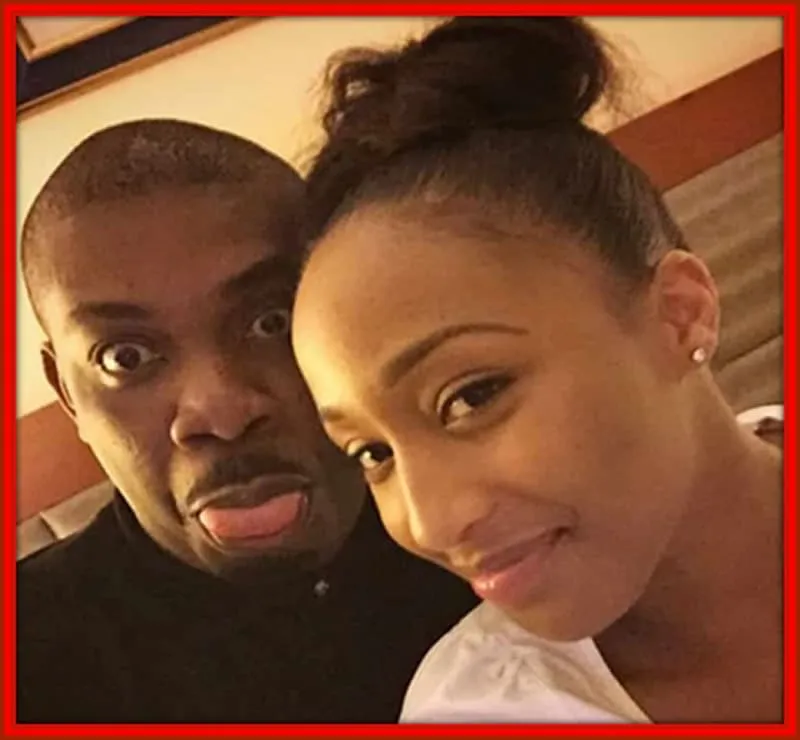 This is Don Jazzy in a frenzy with his girlfriend.