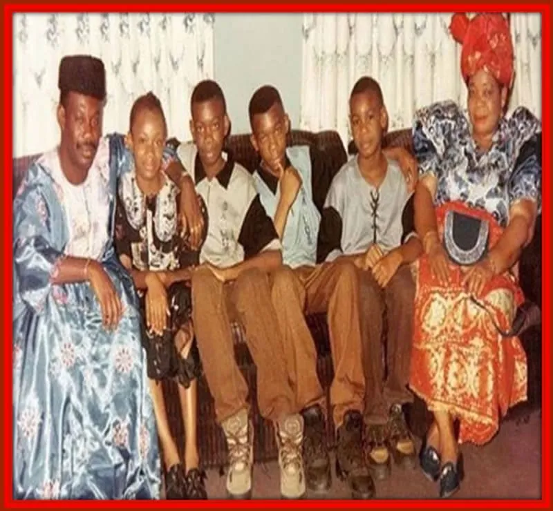 An early pix of Don Jazzy and his family.