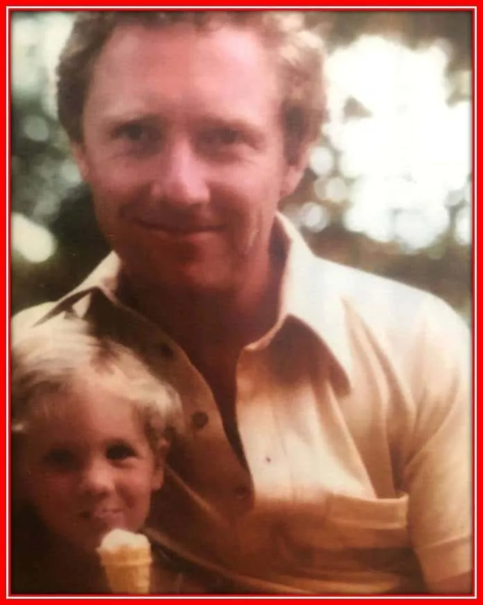 The Early Years- A throwback picture of little Sophie Grégoire and her dad.