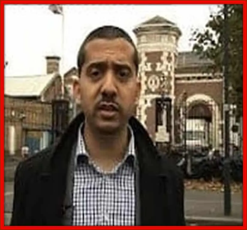 A photo of Mehdi Hasan at the Oxford Union debate.