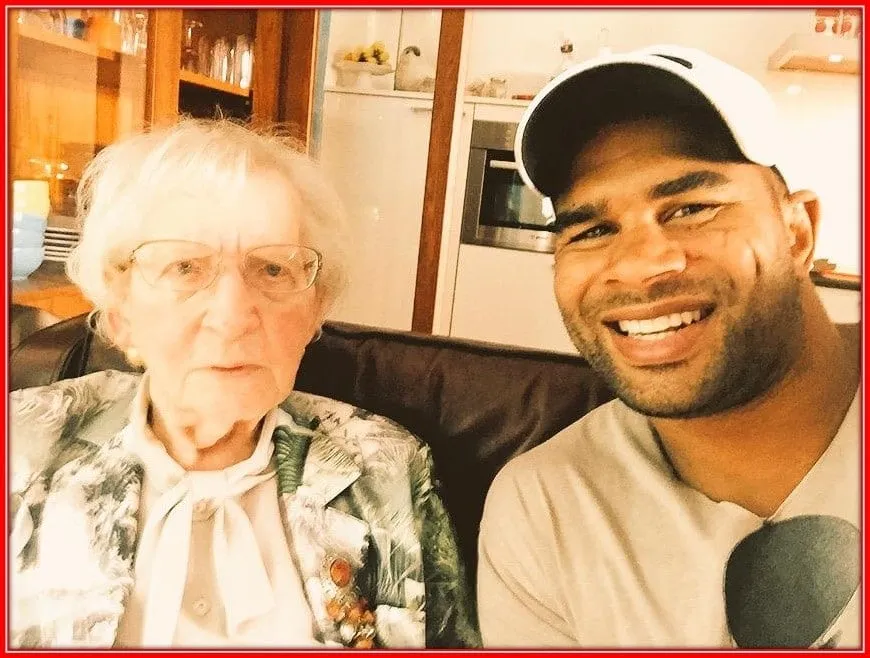 Meet Overeem's grandma. She loves to appear in his photos.