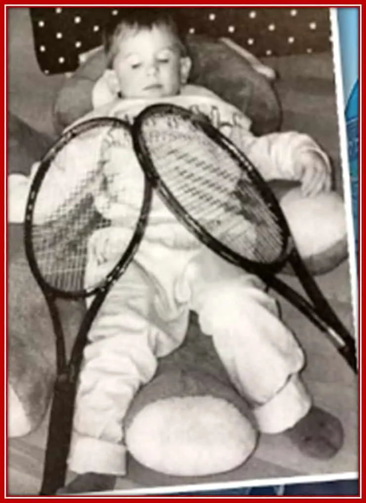 The early signs that he was going to be a Tennis superstar.