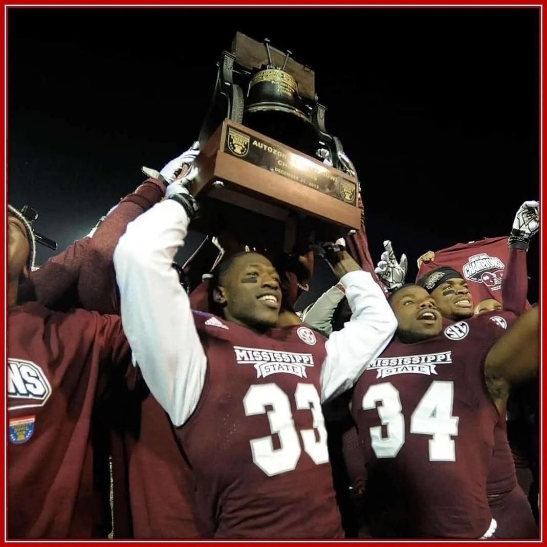 One of the most joyful moments of his college career. See how his teammates celebrate winning the Liberty Bowl.