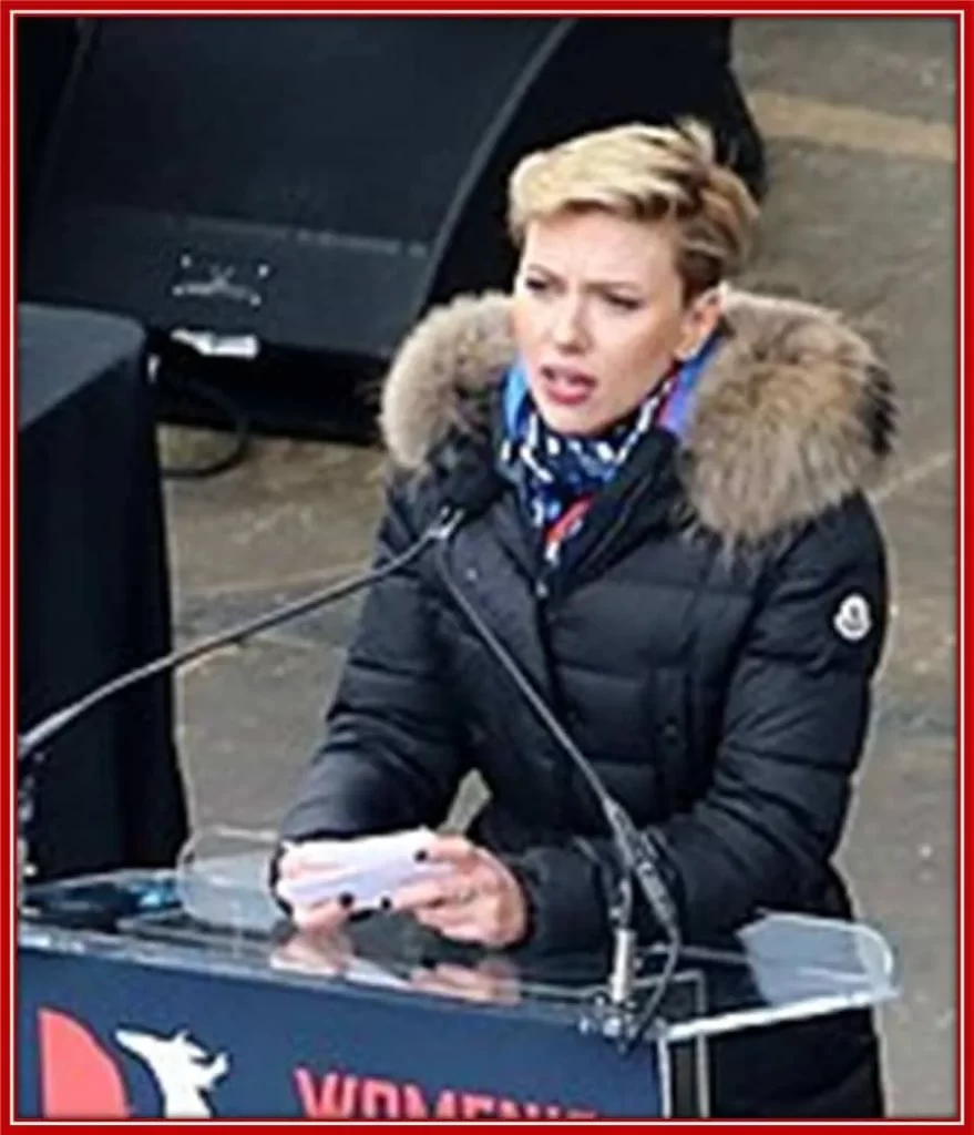 Johansson at the 2017 Women's March.