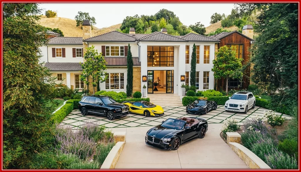 The Weeknd's 70 million dollar L.A. mansion, showing his array of luxury cars.